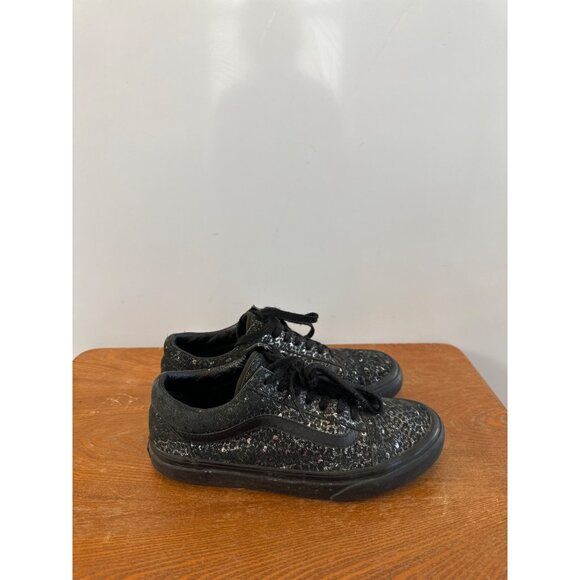 Women’s VANS Cheetah Lace Up Print Metallic Black. Size 5 .5. Sku 2822 - Picture 4 of 13
